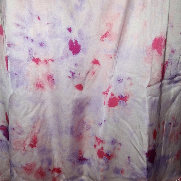 Emily Wonder Soft Pink Floral Tie-Dye Ruffle Strap Mini Dress - Picture 10 of 15